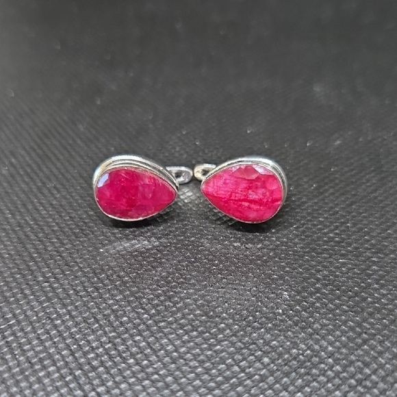 Jewelry - Nwot!  Ruby 925 Earrings Handmade